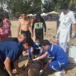 海水浴中に心肺停止状態となり救助された女性（84歳）