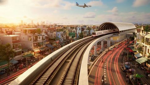 ホーチミン市メトロ2号線の完成予想図