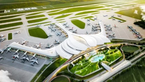 ロンタイン国際空港の完成予想図