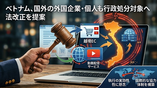 国外に拠点を持たない個人や企業への規制強化を求める法改正の提案