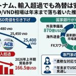 ベトナムが貿易赤字でも為替安定を示した図