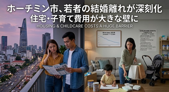 深刻化するホーチミン市、若者の結婚離れイメージ画像