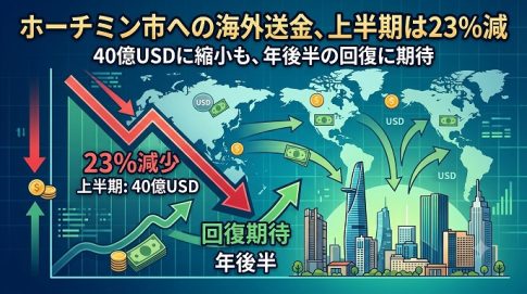 ホーチミン市への海外送金額を示した図