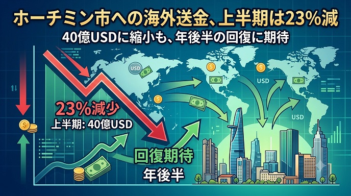 ホーチミン市への海外送金額を示した図