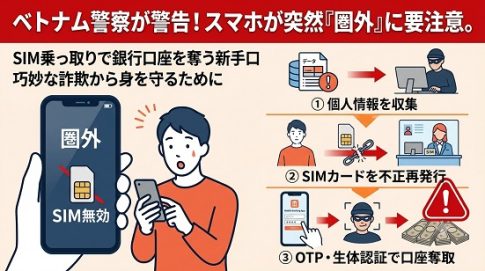 ベトナムのSIM乗っ取り詐欺の手口
