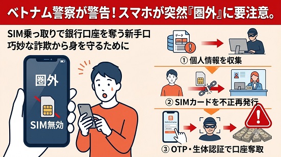 ベトナムのSIM乗っ取り詐欺の手口