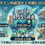 ホーチミン市の経済成長率と要因を示した図