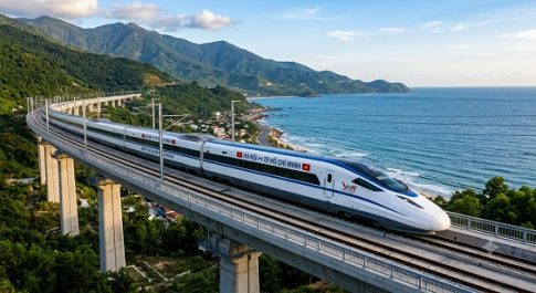 ベトナムの南北高速鉄道イメージ図