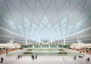 ロンタイン国際空港ロビーの完成予想図