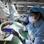 ベトナムの電子部品製造工場