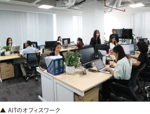 AIT事務所内の作業風景