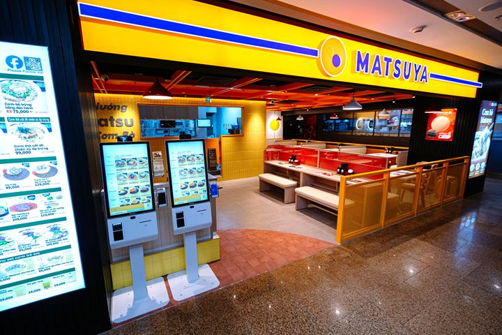 ホーチミン市内のショッピングモール内にある松屋