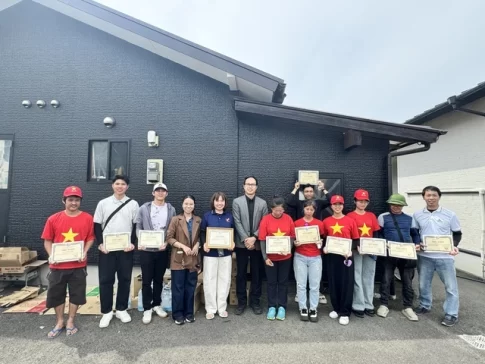 熊本の震災後にボランティア活動を行った人への表彰