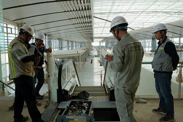 建設工事が進むロンタイン国際空港の建設現場