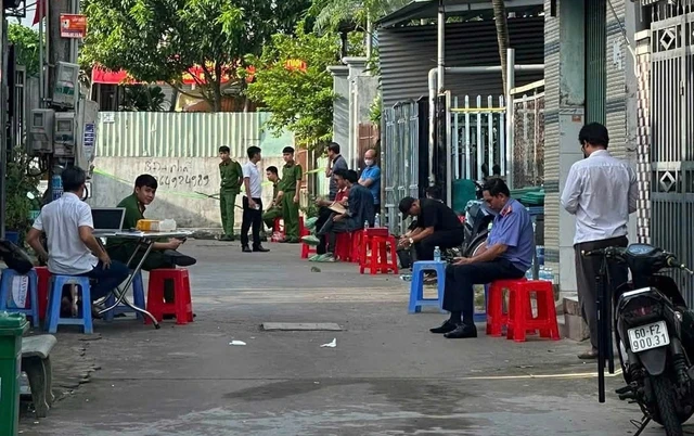 ドンナイ省で一家3人が殺害された現場付近の路地