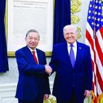 ベトナムのトー・ラム国家主席とアメリカのトランプ大統領