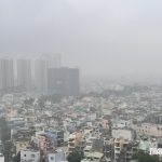 大気汚染で靄のかっかたホーチミン市内