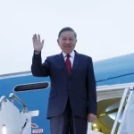 第81回国連総会に出席するため米国に到着したトー・ラム書記長兼国家主席