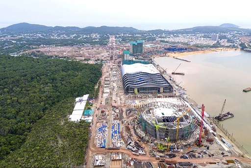 フーコック島のAPEC関連施設建設現場